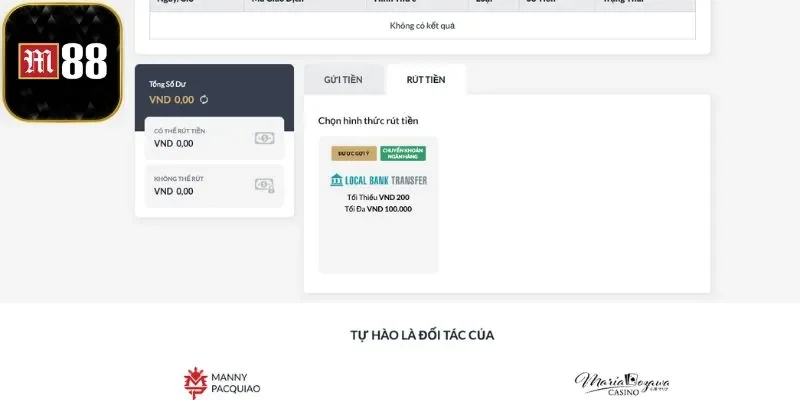 Điều kiện để thực hiện giao dịch rút tiền