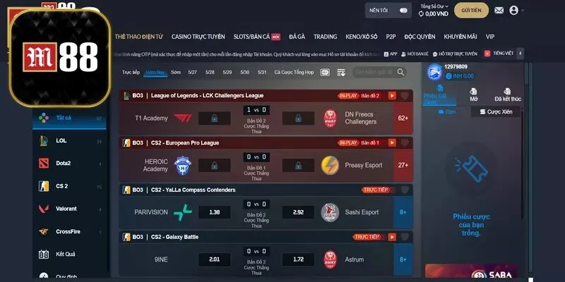 Sảnh Esport mang đến nhiều sản phẩm hot cùng kèo cược cực đa dạng